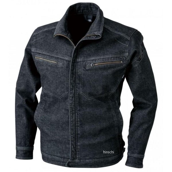 5116 TSデザイン ソフトチノクロス&ストレッチデニムロングスリーブジャケット 黒 5Lサイズ