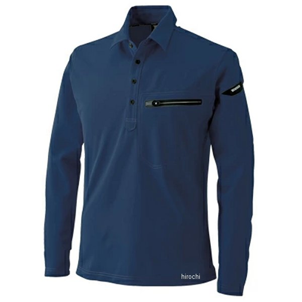81305 TSデザイン ESワークニットロングポロシャツ ネイビー Lサイズ