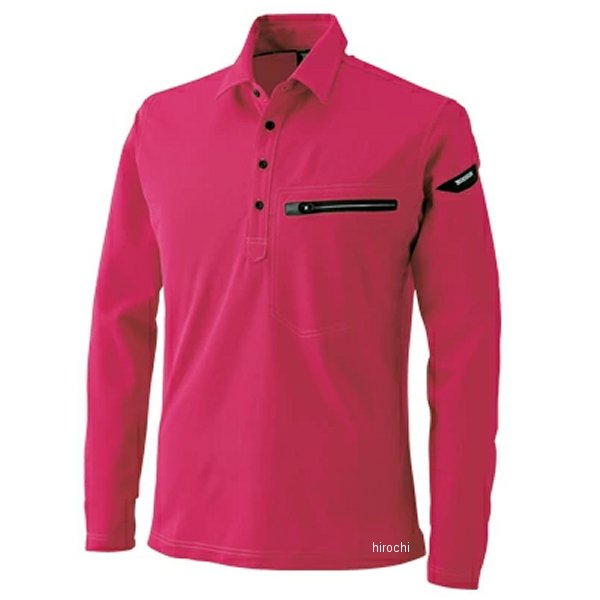 81305 TSデザイン ESワークニットロングポロシャツ ワイン Sサイズ