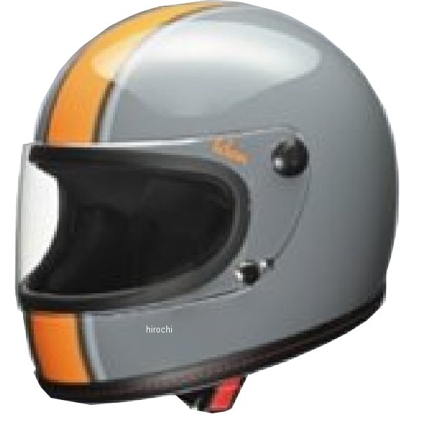 Klein リード工業 フルフェイスヘルメット グレー、オレンジ Mサイズ（57-58cm未満）