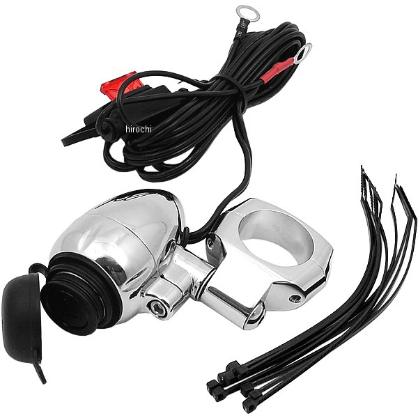 1476 クリアキン Kuryakyn シガレット ライター パワーポイント 1-1/4インチ(32mm) ハンドルバー用