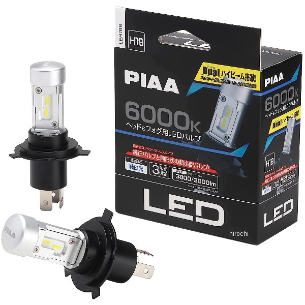 LEH186 ピア PIAA コントローラレスLED 6000K H19 12V