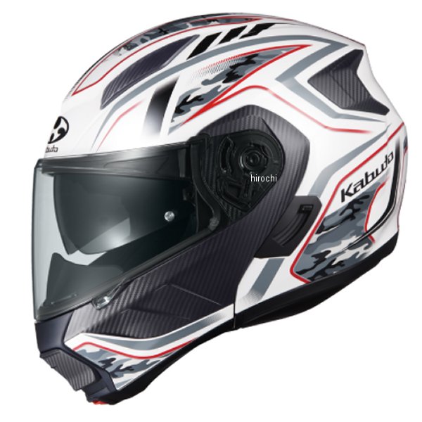 4966094602529 オージーケーカブト OGK KABUTO システムヘルメット RYUKI ENERGY ホワイトレッド Mサイズ(57cm-58cm)