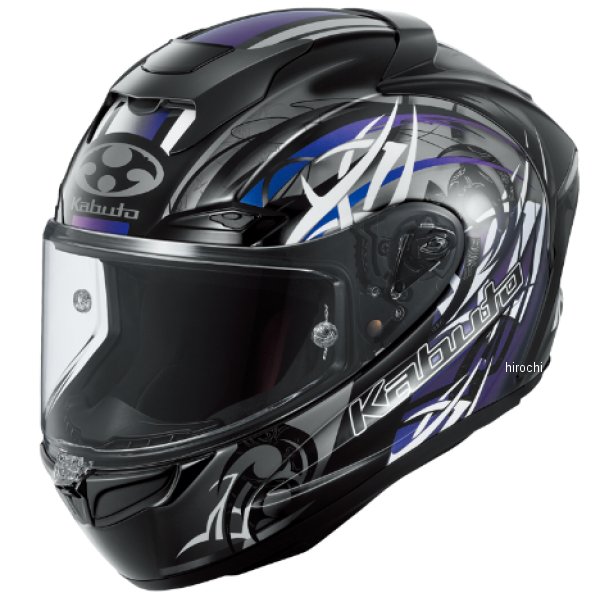 4966094628055 オージーケーカブト OGK KABUTO F-17 NEBURA ブラックホワイトパープル Mサイズ