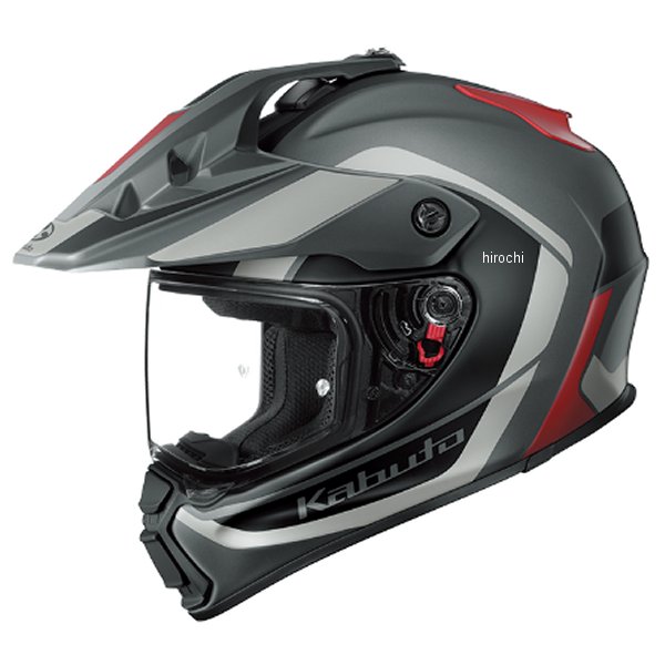 4966094634162 オージーケーカブト OGK KABUTO フルフェイスヘルメット GEOSYS BLOCK フラットガンメタレッド Mサイズ