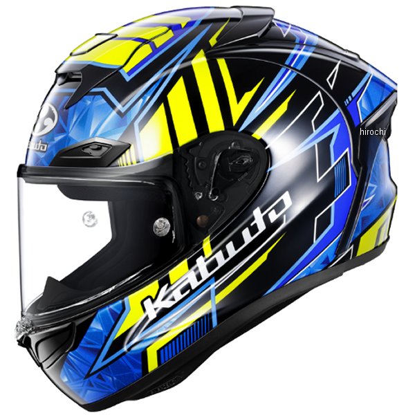 4966094636432 オージーケーカブト OGK KABUTO フルフェイスヘルメット F-17 VELLIO ブルーイエロー Lサイズ