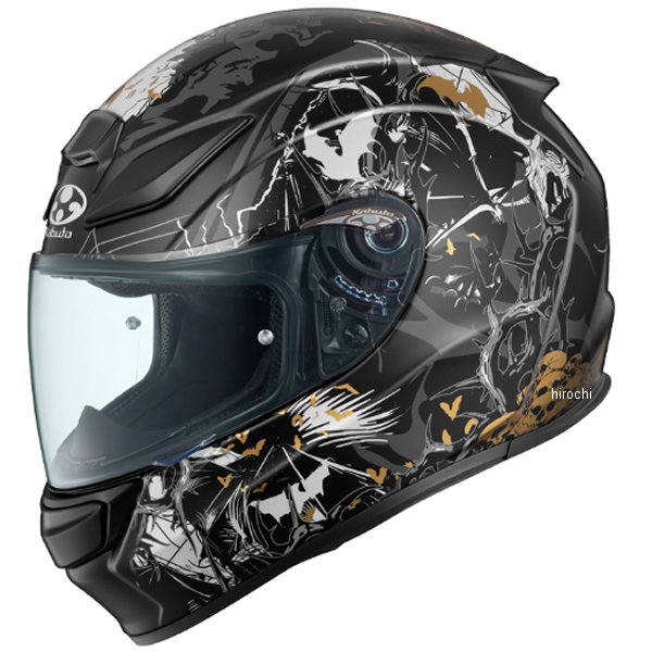 4966094636593 オージーケーカブト OGK KABUTO フルフェイスヘルメット SHUMA NIGHTER フラットブラックゴールド Sサイズ