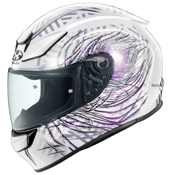 4966094638009 オージーケーカブト OGK KABUTO フルフェイスヘルメット SHUMA PLUME ホワイトパープル Mサイズ