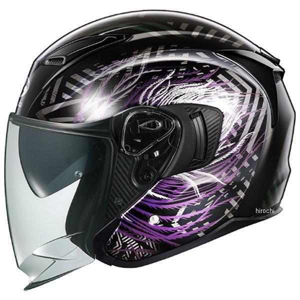 4966094638177 オージーケーカブト OGK KABUTO オープンフェイスヘルメット EXCEED-2 PLUME ブラックパープル XLサイズ