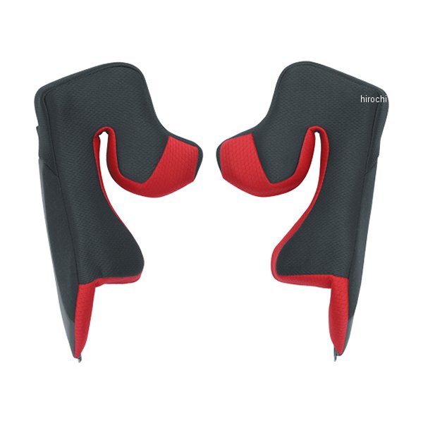 4966094643195 オージーケーカブト OGK KABUTO  FS23 チークパッドセット ブラックレッド 35mmXSサイズ