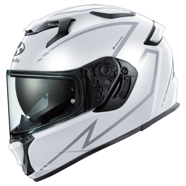 4966094643447 オージーケーカブト OGK KABUTO フルフェイスヘルメット KAMUI 5 SPRIA パールホワイトシルバー XL(61-62cm)サイズ