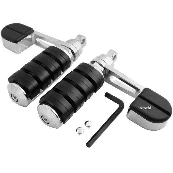 8075 クリアキン Kuryakyn フットペグとヒールレスト スターラップ ISO ラージ