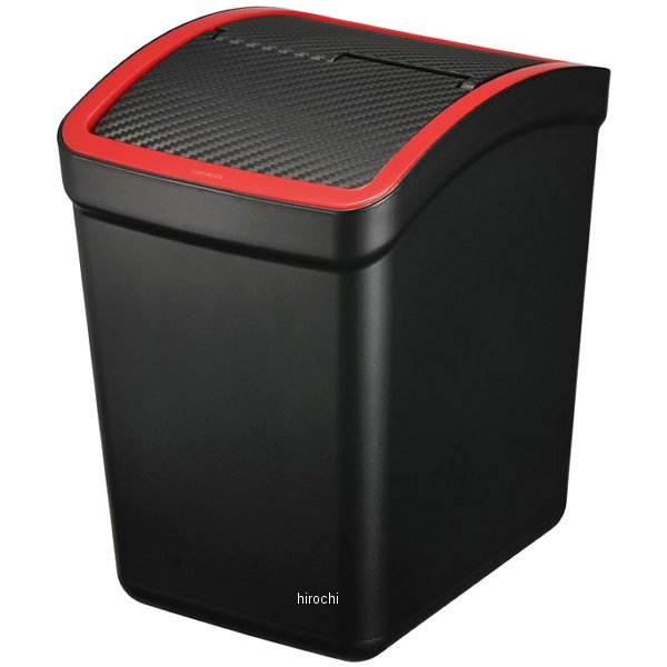 DZ367 カーメイト おもり付ゴミ箱 L カーボン調レッド 10個入り