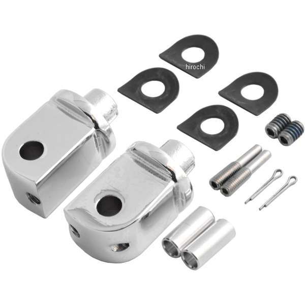 8825 クリアキン Kuryakyn フットペグ 取付金具 スプライン 左右ペア リア ホンダ、ヤマハ