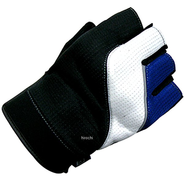 022033913 ティーズ T's TSG-39B ハーフメッシュグローブ 黒/青 XLサイズ