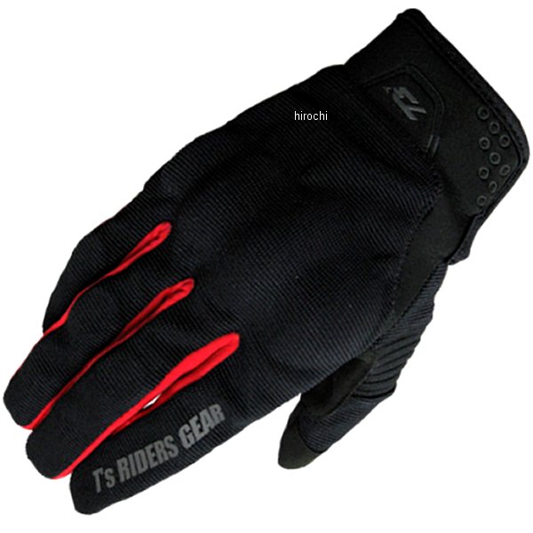 022034301 ティーズ T's TSG-43A プロテクションメッシュグローブ 黒/赤 Mサイズ