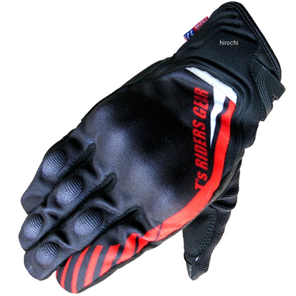 022034804 ティーズ T's TSG-48A ハイプロテクションメッシュグローブ 黒/赤 XXLサイズ