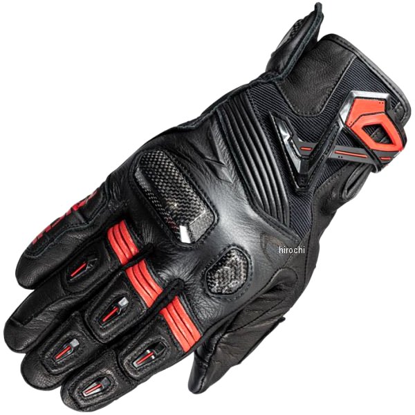 RST441 RSタイチ RSTaichi ラプター レザーグローブ 黒/黒/赤 Lサイズ