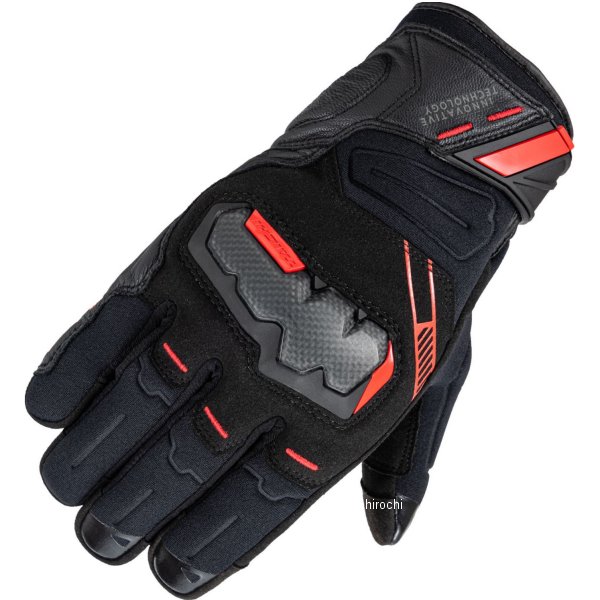 RST647 RSタイチ 秋冬モデル アームド ウインターグローブ レディース 黒/赤 WMサイズ