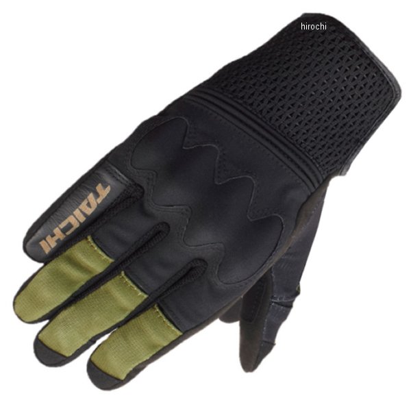 RST470 RSタイチ RSTaichi 春夏モデル レディース ボルト エアーグローブ 黒/カーキ WLサイズ