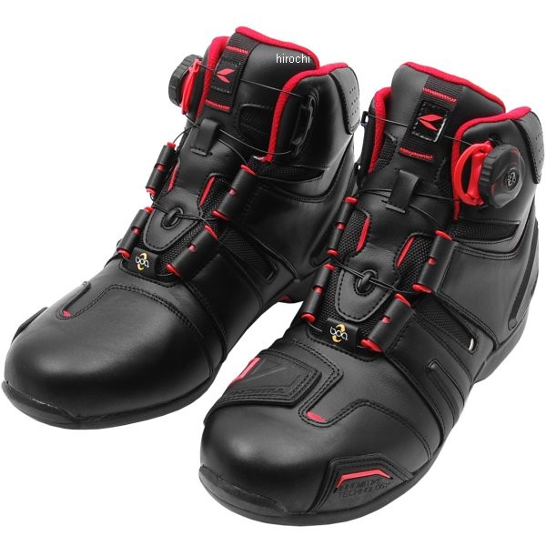 RSS006 RSタイチ RSTaichi ドライマスター ボア ライディングシューズ 黒/赤 23.5cm