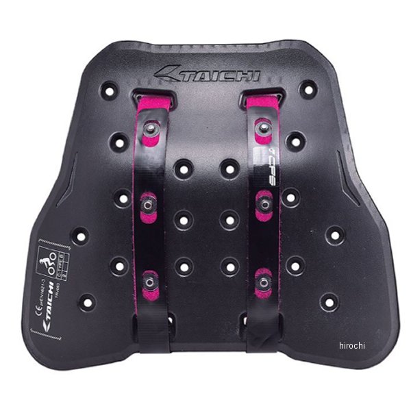 TRV063 RSタイチ TECCELL チェストプロテクター ボタンタイプ 黒/ピンク レディースサイズ