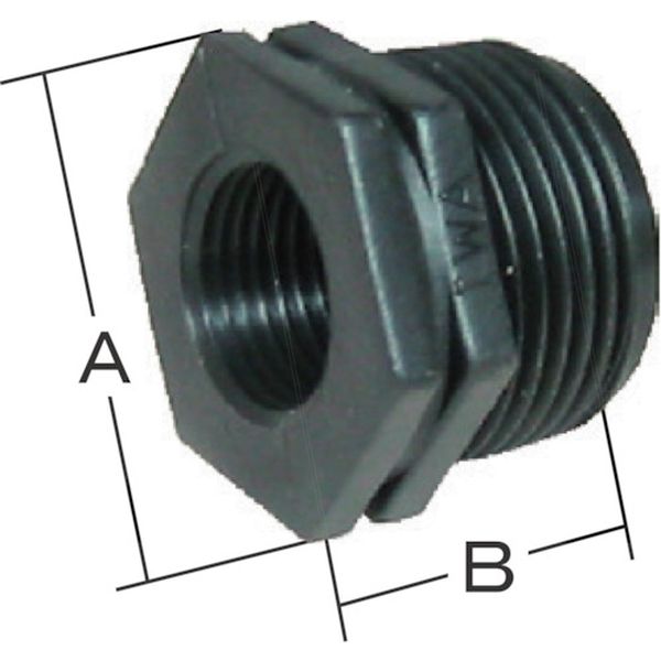 49BUS5032P 435-5403 (株)岩崎製作所 岩崎製作所 樹脂(PP)製 配管継手 ブッシング