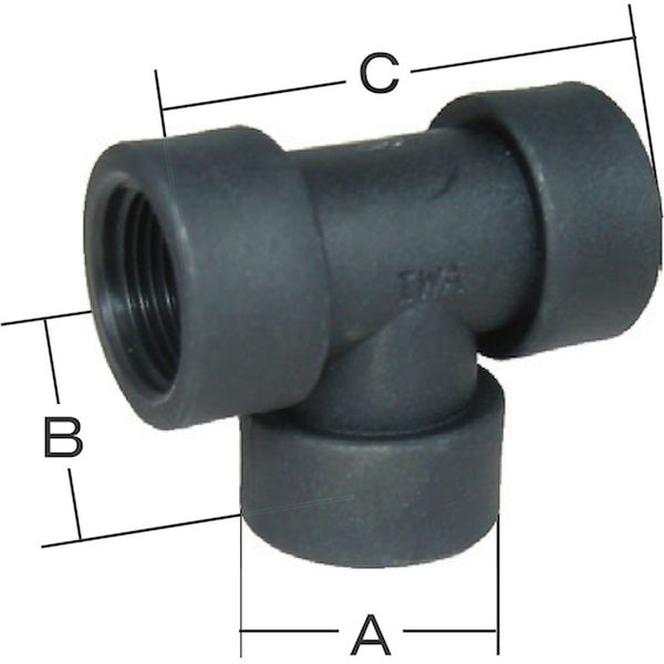 49TEE40P 510-3805 (株)岩崎製作所 岩崎製作所 樹脂(PP)製 チーズコネクタ