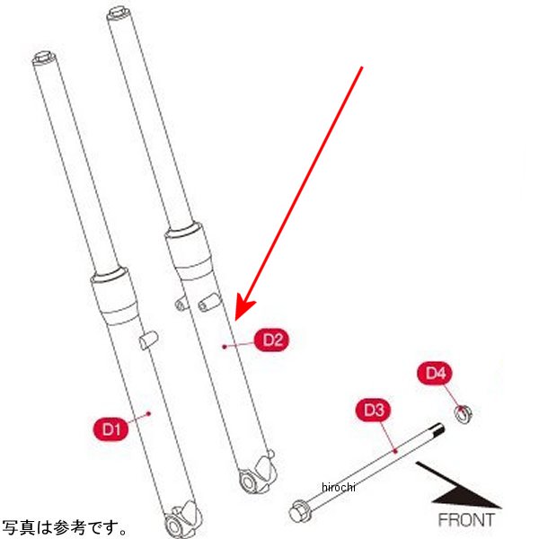 500-1065002 キタコ フロントフォーク/L 27T3 モンキー