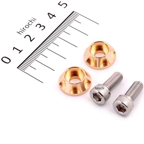 500095-12 ポッシュ POSH ナンバープレートホルダーセット NASAタイプ 2個入り シャンパンゴールド