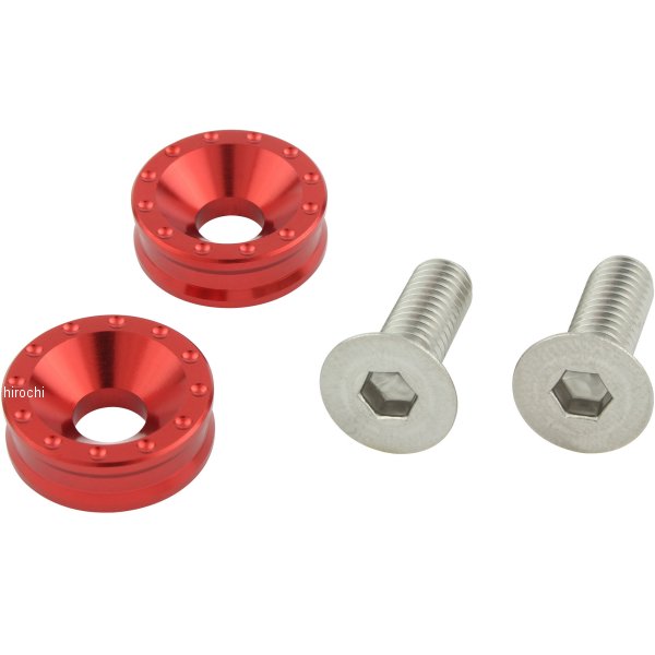 500097-02 ポッシュ POSH ビレットライセンスプレートホルダーセット 赤