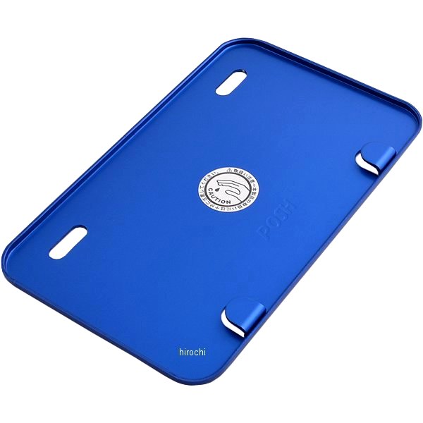 500190-01 ポッシュ POSH ライセンスプレート 50cc-125cc Sサイズ アルミ 青