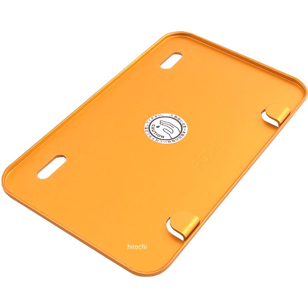 500190-04 ポッシュ POSH ライセンスプレート 50cc-125cc Sサイズ アルミ ゴールド