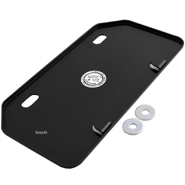 500192-06 ポッシュ POSH 山型ライセンスプレート 50cc-125cc Sサイズ アルミ 黒