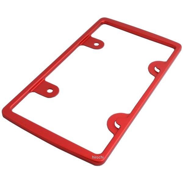 500193-02 ポッシュ POSH ライセンスフレーム 250cc- Lサイズ アルミ 赤