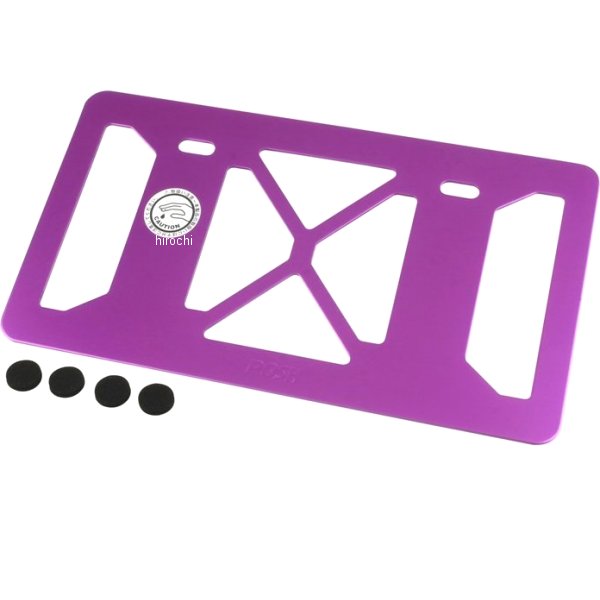 500391-05 ポッシュ POSH ライセンスバックプレート Lサイズ 250cc-400cc用 紫