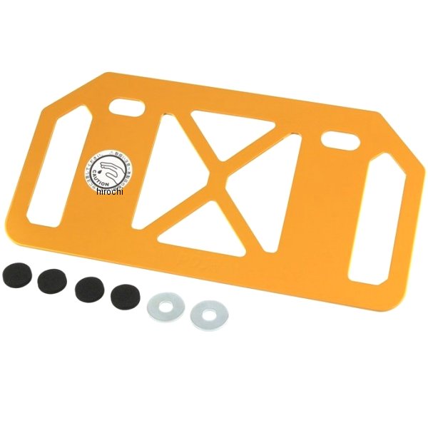 500392-04 ポッシュ POSH ライセンスバックプレート 山型 50cc-125cc用 ゴールド