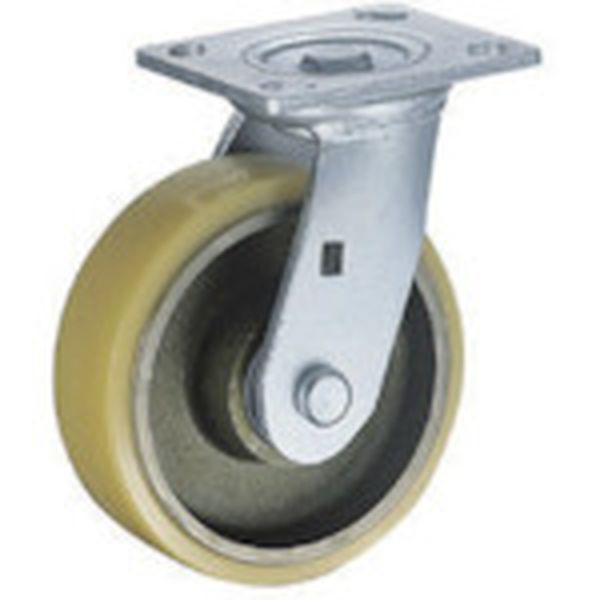 500BPSCU125 重荷重用旋回式ウレタン車輪(イモノホイール・ラジアルボールベアリング)125mm