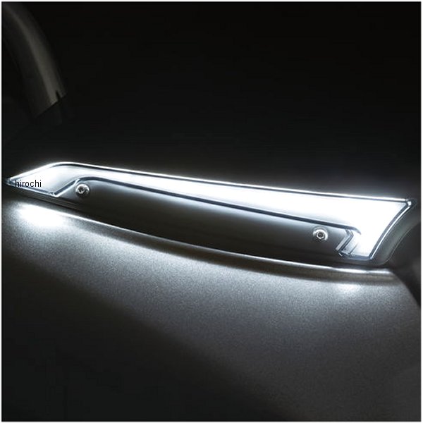 2946 クリアキン Kuryakyn TRACER フロントガラス トリム ライト 黒