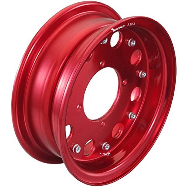 509-1017520H キタコ アルミホイールハーフセット ホンダ スタンダード 8インチ 赤