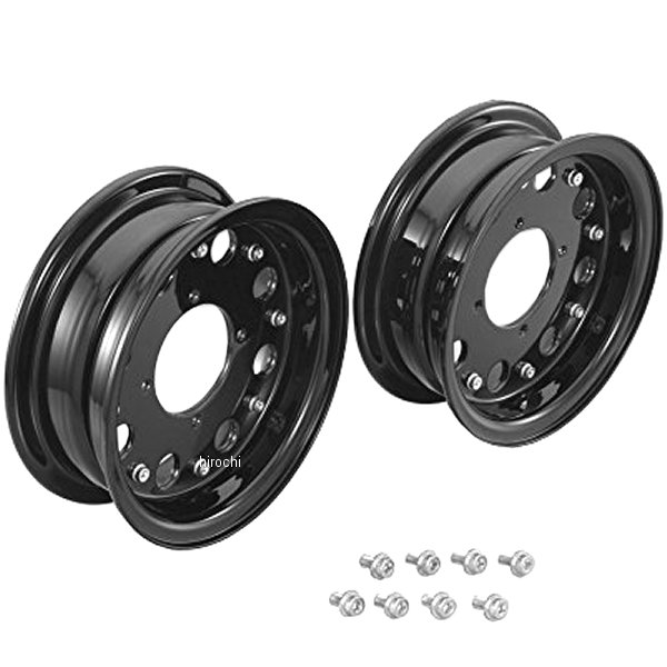 509-1017550 キタコ アルミホイールセット ホンダ スタンダード 8インチ 黒