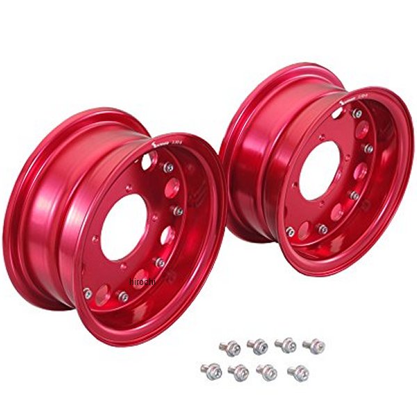 509-1137520 キタコ アルミホイールセット ホンダ ワイド 8インチ 赤