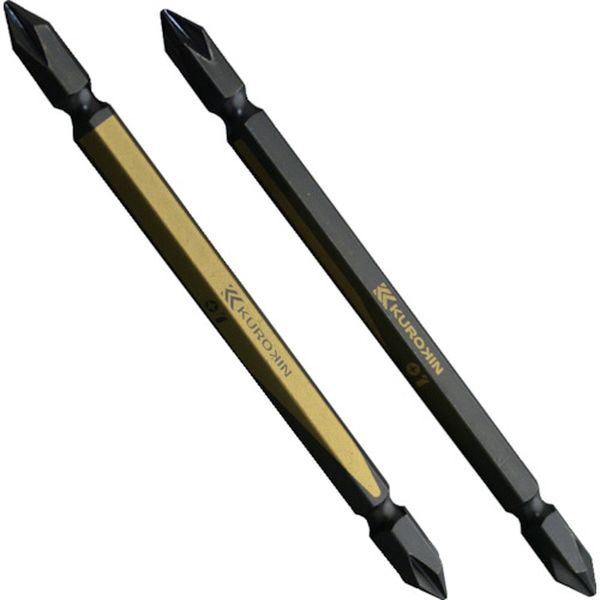 5102110BG 540-8800 フジ矢(株) フジ矢 両頭ビット(黒金・2本組)＋1×110mm