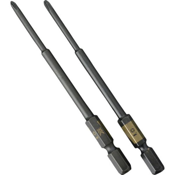 5102D100BG フジ矢(株) フジ矢 電動ドライバー用段付ビット (黒金・2本組)+1×100mm