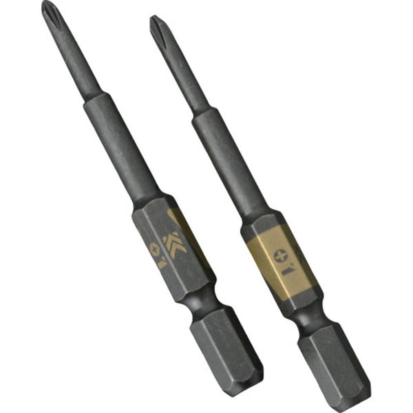 5102D65BG 645-8189 フジ矢(株) フジ矢 電動ドライバー用段付ビット (黒金・2本組)+1×65mm