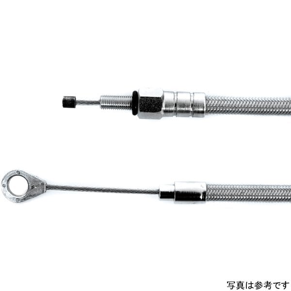 52-70-070 サンダーバイク クラッチ ケーブル 205cm ハーレー BigTwin 5速 ステンレスメッシュ クリアコート
