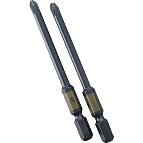 5202D82BG 645-8191 フジ矢(株) フジ矢 電動ドライバー用段付ビット (黒金・2本組)+2×82mm