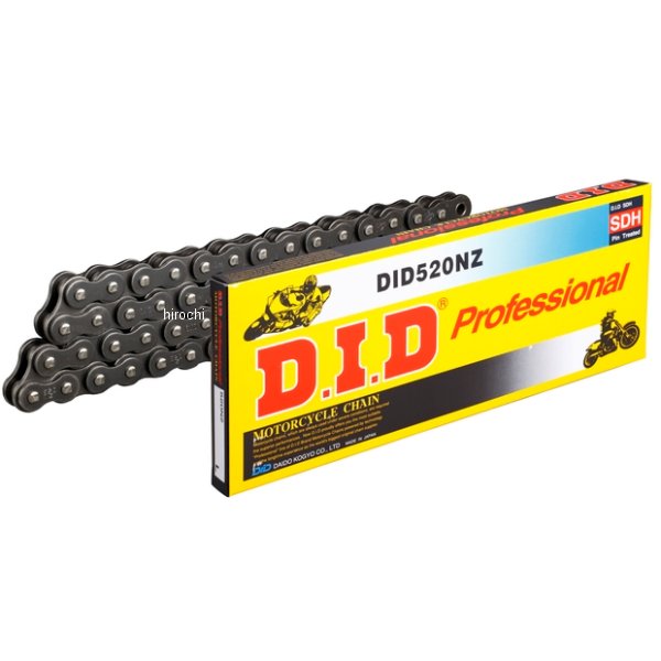 4525516169257 DID 大同工業 チェーン 520NZ ノンシール シリーズ スチール 120L クリップ
