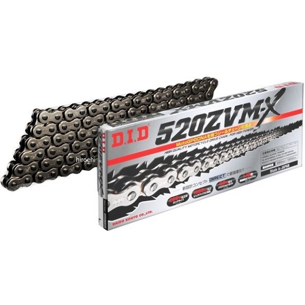4525516338158 DID 大同工業 チェーン 520ZVM-X シリーズ スチール (100L) カシメ