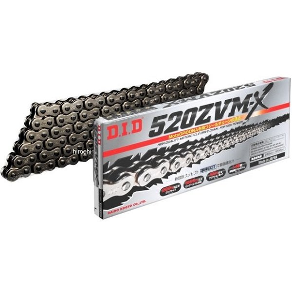 4525516338226 DID 大同工業 チェーン 520ZVM-X シリーズ スチール (114L) カシメ